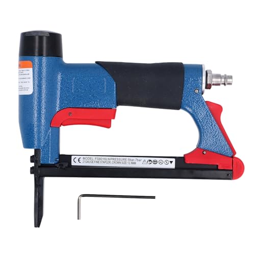 Pneumatische Heftpistole für die Holzbearbeitung, 140 Heftklammern, Rutschfester Griff, Verlängerte Düse, Sicherheitsschalter, PVC, 45 Stahl, Geeignet für Polstermöbel, Pneumatische Heftpistole für die Holzbearbeitung, 140 Heftklammern, Rutschfester Griff, Verlängerte Düse, Sicherheitsschalter, PVC, 45 Stahl, Geeignet für Polstermöbel, von AYNEFY