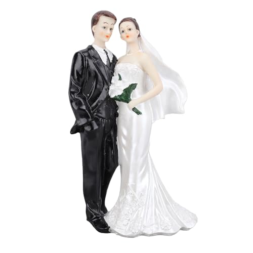 Romantische Paarstatue, Ewige Liebe, Schwarz-weiße Figur für Kuchendekoration, Ideales für Hochzeiten, Jubiläen, aus Hochfestem Material Romantische Paarstatue, Ewige Liebe, Schwarz-weiße Figur für Kuchendekoration, Ideales für Hochzeiten, Jubiläen, aus Hochfestem Material von AYNEFY