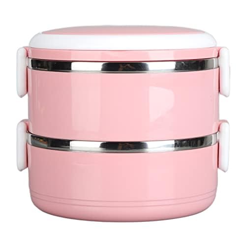 Thermo-Lunchbox, Mehrzweck-Lunchbox, Versiegelte Lebensmittelbehälter, Runde, Stapelbare, Isolierte Box für Warme Speisen, Isolierte Lunchbox aus Edelstahl für das Mittagessen in der(Doppelschicht) von AYNEFY