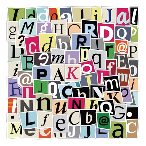 AYNKH 100 Stück Doodle Buchstaben-Aufkleber, mehrfarbig, selbstklebend, wasserdicht, Alphabet-Aufkleber, Scrapbook-Aufkleber für DIY, Poster, Briefkästen, Reisetasche, Scrapbooking, Laptop AYNKH 100 Stück Doodle Buchstaben-Aufkleber, mehrfarbig, selbstklebend, wasserdicht, Alphabet-Aufkleber, Scrapbook-Aufkleber für DIY, Poster, Briefkästen, Reisetasche, Scrapbooking, Laptop von AYNKH