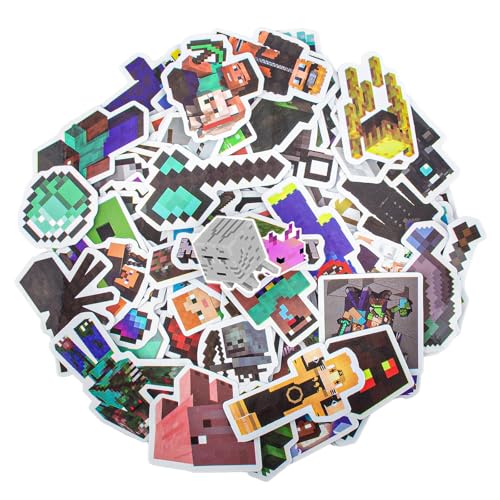 AYNKH 100 Stück Miner Aufkleber, Vinyl, wasserdicht, für Kinder, Geburtstag, Geschenk, Party, Befüllen von Wasserflaschen, Gepäck, Computer, Skateboard AYNKH 100 Stück Miner Aufkleber, Vinyl, wasserdicht, für Kinder, Geburtstag, Geschenk, Party, Befüllen von Wasserflaschen, Gepäck, Computer, Skateboard von AYNKH