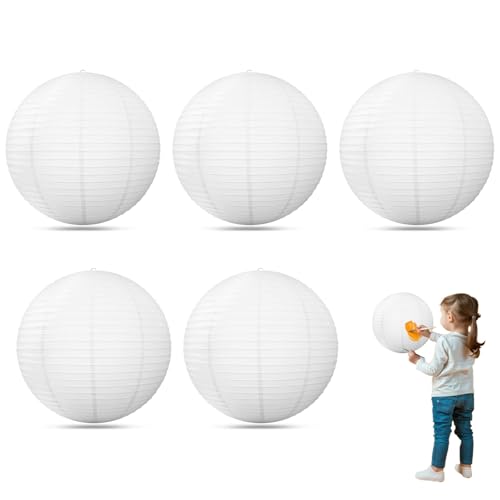 AYNKH 3 Stück Lampshade Papier Lampen für Ceiling Lights White Round Paper Lanterns 10 cm White Lampshade for Wedding Decorations Party Props Supplies AYNKH 3 Stück Lampshade Papier Lampen für Ceiling Lights White Round Paper Lanterns 10 cm White Lampshade for Wedding Decorations Party Props Supplies von AYNKH
