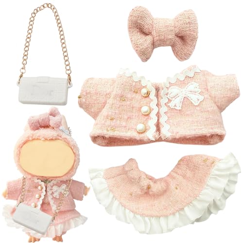 AYNKH 4 Stück Puppenkleidungs Set für Puppe,Rosa Schleife,Oberteil,Kleid & Tasche,Niedliche Kleidung Puppenzubehör, DIY Geschenk für Kinder AYNKH 4 Stück Puppenkleidungs Set für Puppe,Rosa Schleife,Oberteil,Kleid & Tasche,Niedliche Kleidung Puppenzubehör, DIY Geschenk für Kinder von AYNKH