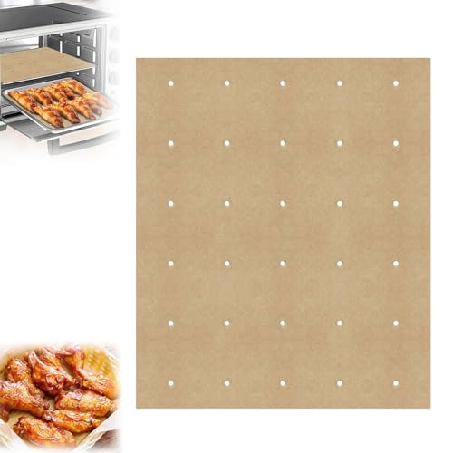 100 Stück Airfryer Backpapier Airfryer Backpapier Für Heißluftfritteuse Perforiertes Luftfritteuse Pergamentpapier Backblechpapier für Bratpfanne (01, One Size) von AYOrpeg