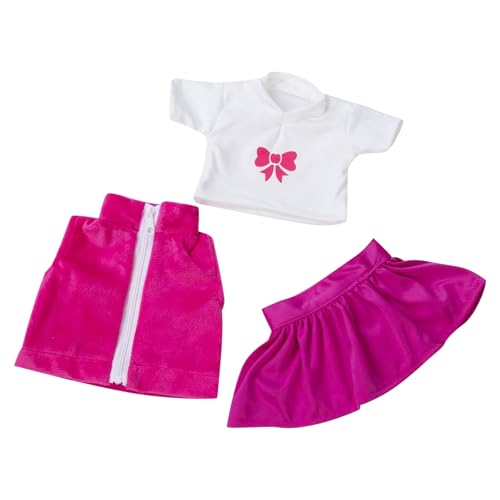 AYOrpeg Puppenkostüm Kleidung Puppenzubehör Puppenbekleidung 3teiliges Bekleidungsfür 21inch Puppe Enthält Weste mit Kleid (A) von AYOrpeg