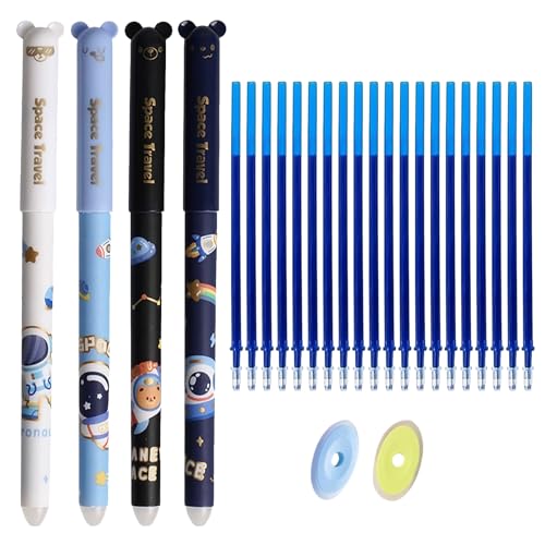 AYOrpeg Radierbarer Kugelschreiber 4er-Pack Tintenroller Radierbar 0.5mm Erasable Pen Set Cartoon Stift Radierbar (B, One Size) von AYOrpeg