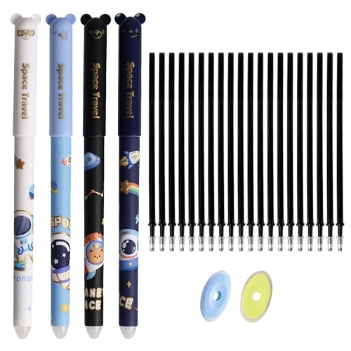 AYOrpeg Radierbarer Kugelschreiber 4er-Pack Tintenroller Radierbar 0.5mm Erasable Pen Set Cartoon Stift Radierbar (F, One Size) von AYOrpeg
