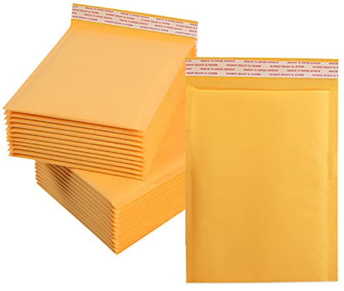 AYSUM Luftpolsterumschläge aus Kraftpapier, 300 x 400 mm, selbstklebend, für Versand oder Verpackung, Goldfarben, 20 Stück von AYSUM