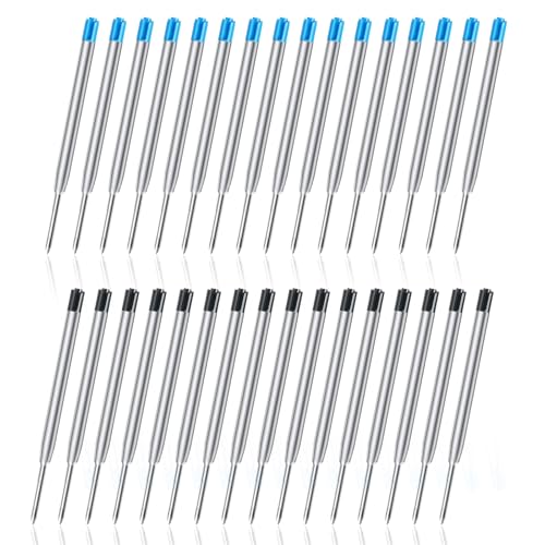 AYSYR 30 Stück Kugelschreiber Minen Set, 1,0mm Kugelschreiberminen Schwarz, Metall Kugelschreiberminen Blau, Großraumminen für Kugelschreiber Hochwertig, Metall Ersatzminen für das G2-format AYSYR 30 Stück Kugelschreiber Minen Set, 1,0mm Kugelschreiberminen Schwarz, Metall Kugelschreiberminen Blau, Großraumminen für Kugelschreiber Hochwertig, Metall Ersatzminen für das G2-format von AYSYR