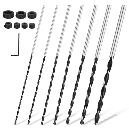 Holzbohrer Set Lang Profi Präzise - Spiralbohrer Ø 4,5,6,7,8,10,12 × 300mm,Schlangenbohrer Set Balkenbohrer,Spiralbohrer Lang für Holz Jalousien,Metallbohrer Wiederverwendbar Holzbohrer Set Lang Profi Präzise - Spiralbohrer Ø 4,5,6,7,8,10,12 × 300mm,Schlangenbohrer Set Balkenbohrer,Spiralbohrer Lang für Holz Jalousien,Metallbohrer Wiederverwendbar von AYSYR
