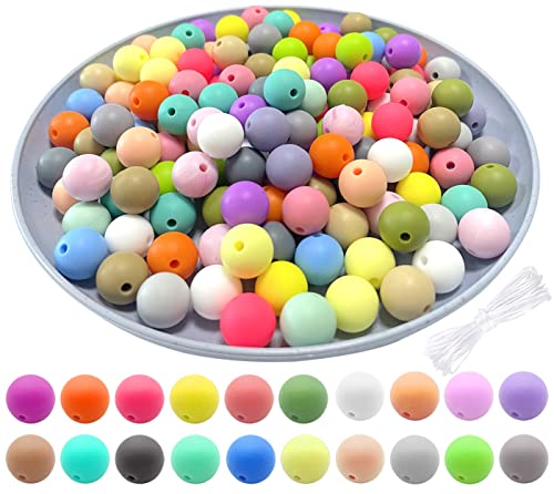 AYWFEY 100 Pcs Silikonperlen Farbe Handwerk Perlen Machen Kit, 12mm 20 Farben Silikonperlen für DIY Halskette Armband Schlüsselanhänger Schmuck DIY Handwerk Herstellung AYWFEY 100 Pcs Silikonperlen Farbe Handwerk Perlen Machen Kit, 12mm 20 Farben Silikonperlen für DIY Halskette Armband Schlüsselanhänger Schmuck DIY Handwerk Herstellung von AYWFEY