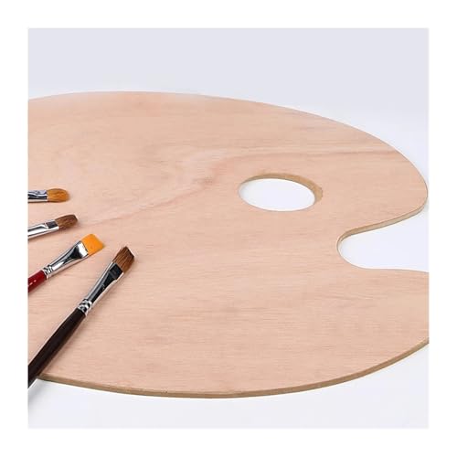 AYWTIUN 1 Pcs Wooden Oval Palette,Acrylic Palette,Fine Arts Oil Painting Palette,Gouache Acrylic Painting Palette für die malerei(Square 30x40cm) von AYWTIUN
