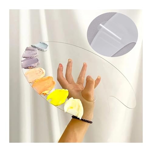 AYWTIUN 1Pc Transparent Palette Acrylic Palette Fine Arts Oil Painting Palette Gouache Acrylic Painting Palette 2 Sizes für die malerei(20x30cm) von AYWTIUN