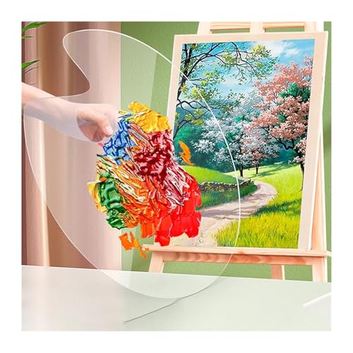 AYWTIUN 1Pcs Transparent Palette Acrylic Palette Fine Arts Oil Painting Palette Gouache Acrylic Painting Palette für die malerei(M) von AYWTIUN