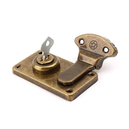 AYWTIUN 2 Stück bronzefarbene Leder-Kofferschnallenbox, Vintage-Metallschloss, antiker Knebelverschluss für Schloss AYWTIUN 2 Stück bronzefarbene Leder-Kofferschnallenbox, Vintage-Metallschloss, antiker Knebelverschluss für Schloss von AYWTIUN
