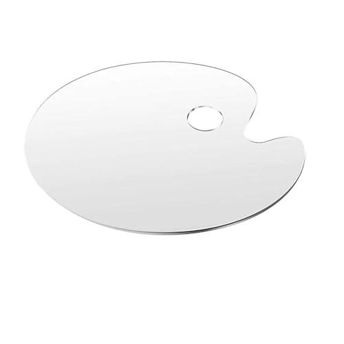 AYWTIUN Acrylic Clear Paint Tray Drawing Supplies Transparent Paint Palettes Gouache Oval Pigment Pallet Acrylic Paint Palette für die malerei(M) von AYWTIUN