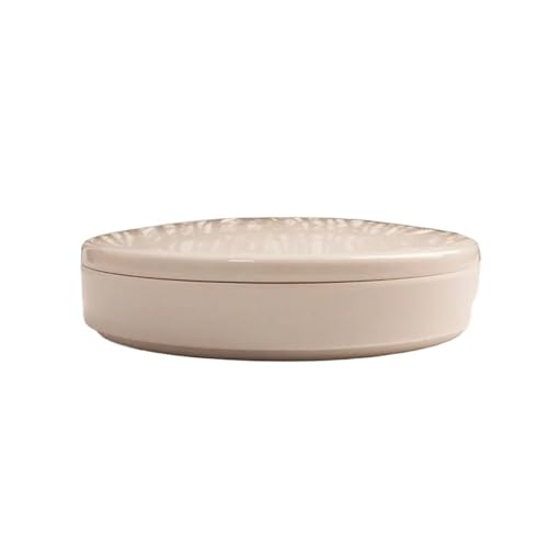 AYWTIUN Porcelain Round Palette with Lid Acrylic Watercolor Painting Multifunctional White Paint Tray für die malerei(Palette with Lid) von AYWTIUN