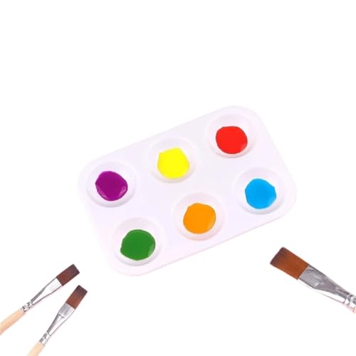 AYWTIUN White Plastic Paint Tray Palette Watercolor Ceramic Color Mixing Palette for Painting Party DIY Craft Art Painting Painting Tray für die malerei AYWTIUN White Plastic Paint Tray Palette Watercolor Ceramic Color Mixing Palette for Painting Party DIY Craft Art Painting Painting Tray für die malerei von AYWTIUN