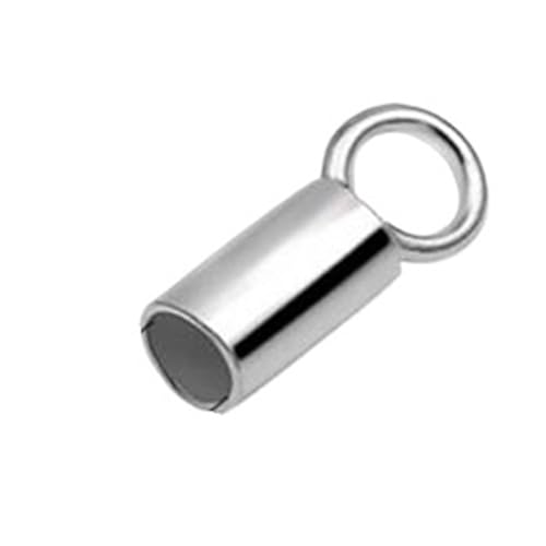 Seilendkappen Endverbinder aus massivem Silber, Perlenkappen for Lederseil, Endstopper, Kappe, Schnalle, Schmuckherstellung(2.0mm Inner Diameter,6 pcs) von AYWTIUN