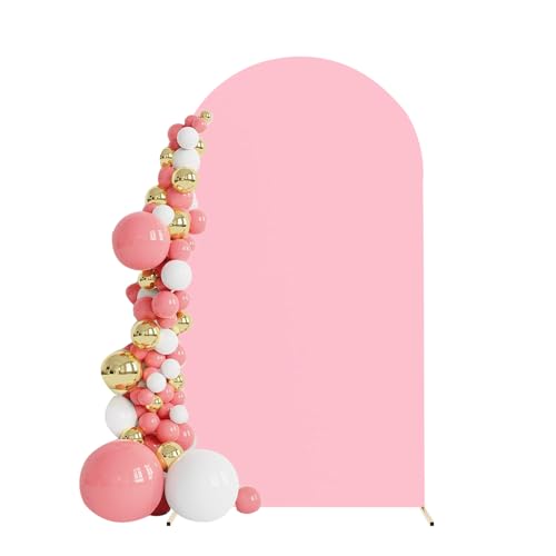 Hochzeit Bogen Abdeckung, Hochzeitsbogen-Ständer Abdeckung, Gewölbten Hintergrund Abdeckung, Chiara-Bogen Backdrop Panels Abdeckung für Hochzeit/Geburtstag Partei Deko (4FT / 120 x50CM, Rosa) von AYYDS