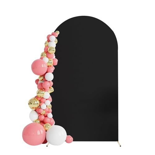 Hochzeit Bogen Abdeckung, Hochzeitsbogen-Ständer Abdeckung, Gewölbten Hintergrund Abdeckung, Chiara-Bogen Backdrop Panels Abdeckung für Hochzeit/Geburtstag Partei Deko (4FT / 120 x50CM, Schwarz) von AYYDS