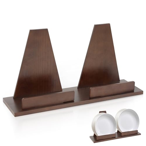 Tellerständer Holz, Tellerständer zur Aufsteller, Tellerhalter Ständer Bilderrahmen Halterung, Deko Display Ständer für Platten, Bücher, Plaketten, Bilderrahmen, Foto Tellerständer Holz, Tellerständer zur Aufsteller, Tellerhalter Ständer Bilderrahmen Halterung, Deko Display Ständer für Platten, Bücher, Plaketten, Bilderrahmen, Foto von AYYDS