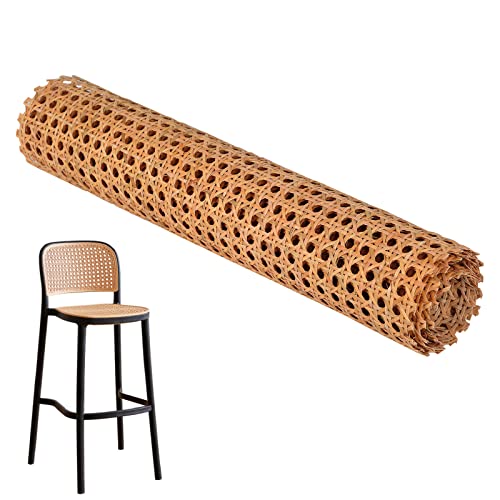 Wiener Geflecht, Rattan Gurtband PE Rattan Geflecht, Handgemachtes Rattan Kunsthandwerk für DIY Möbeldekoration, Wabengeflecht Stuhlflechtrohr, Flechtrohrgewebe (Kaffee - 35x200 CM) von AYYDS