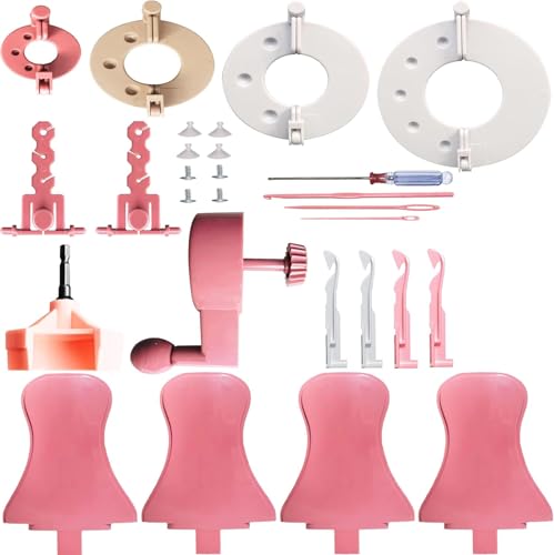 Sentro 40/48 Strickmaschinen-Zubehör, verschiedene Webwebmaschinen, Ersatzwerkzeuge inklusive Adapter, Griff, Spanner und Strickhaken-Set für Erwachsene und Kinder, 32-teiliges Set Sentro 40/48 Strickmaschinen-Zubehör, verschiedene Webwebmaschinen, Ersatzwerkzeuge inklusive Adapter, Griff, Spanner und Strickhaken-Set für Erwachsene und Kinder, 32-teiliges Set von AZANU