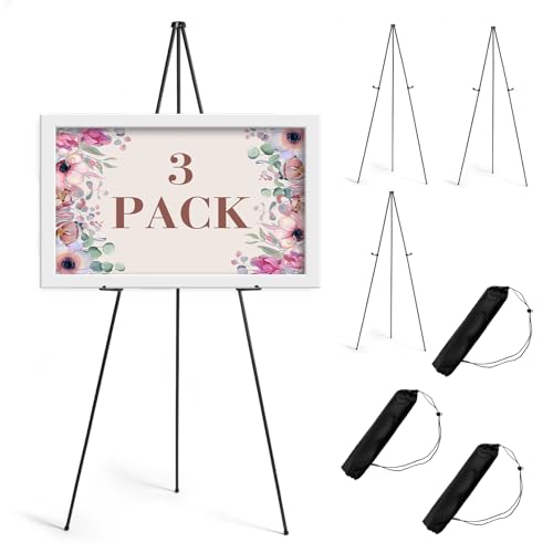 AZEAM Staffelei-Ständer für Schilder, tragbare Staffelei zum Malen, faltbar, schwarz, Metall, Staffelei, Posterhalter, verstellbarer Schilderständer für Ausstellung, Hochzeit, Kunst, Poster, 160 cm AZEAM Staffelei-Ständer für Schilder, tragbare Staffelei zum Malen, faltbar, schwarz, Metall, Staffelei, Posterhalter, verstellbarer Schilderständer für Ausstellung, Hochzeit, Kunst, Poster, 160 cm von AZEAM
