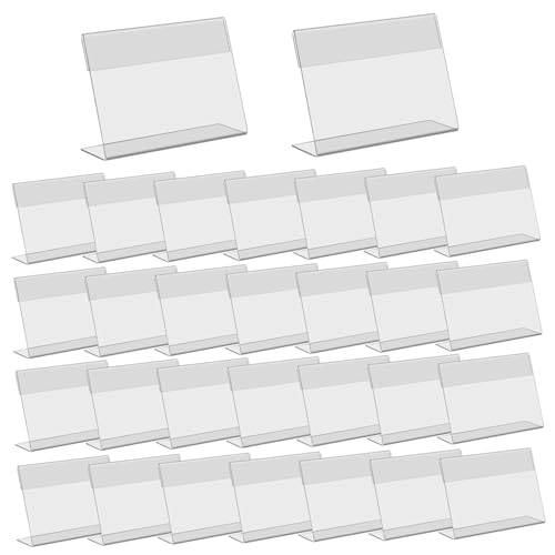 30pcs Acrylschildhalter L-förmig 3, 5x2.4 Transparentes Plastik-Mini-Schilderhalter für Einzelhandelsdisplay 30pcs Acrylschildhalter L-förmig 3, 5x2.4 Transparentes Plastik-Mini-Schilderhalter für Einzelhandelsdisplay von AZIDWERYQ