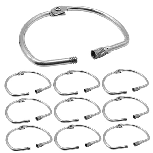 AZIDWERYQ Bindemittelringe 3 Zoll, 10 pcs D-förmige Lose Blattbindemittel, einfache Verriegelung und sicheres Öffnungsbuch mit Schraubenschloss, Metall für Karteikarten, Blitzkarten, Handwerk AZIDWERYQ Bindemittelringe 3 Zoll, 10 pcs D-förmige Lose Blattbindemittel, einfache Verriegelung und sicheres Öffnungsbuch mit Schraubenschloss, Metall für Karteikarten, Blitzkarten, Handwerk von AZIDWERYQ