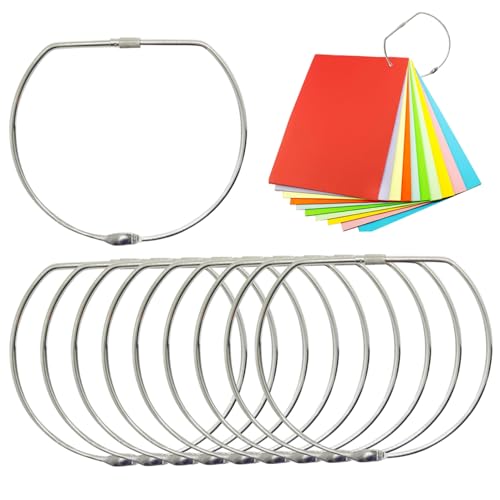 AZIDWERYQ Bindemittelringe 5 Zoll 10 pcs D-förmige Lose Blattbindemittel, einfache Verriegelung und sicheres Öffnungsbuchring mit Schraubenschloss für Karteikarten, Blitzkarten, Handwerksbindung AZIDWERYQ Bindemittelringe 5 Zoll 10 pcs D-förmige Lose Blattbindemittel, einfache Verriegelung und sicheres Öffnungsbuchring mit Schraubenschloss für Karteikarten, Blitzkarten, Handwerksbindung von AZIDWERYQ