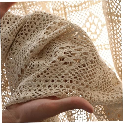AZIDWERYQ Boho -Vorhänge, 39x71 -Zoll Retro Hollow -Out -Strick -Spitzenvorhänge, Elegante leichte Filterbaumwäsche Häkeln für Terrassen Schlafzimmer Wohnzimmer Fenster Dekor Vintage von AZIDWERYQ