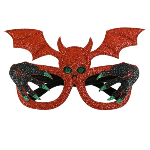 AZIDWERYQ Halloween -Brillen, Glitzer -Fledermaus -Teufelsbrillen Frames mit flexiblen Bein Halloween -Party -Gefälligkeiten für Cosplay und Foto -Requisiten, rote Requisiten AZIDWERYQ Halloween -Brillen, Glitzer -Fledermaus -Teufelsbrillen Frames mit flexiblen Bein Halloween -Party -Gefälligkeiten für Cosplay und Foto -Requisiten, rote Requisiten von AZIDWERYQ