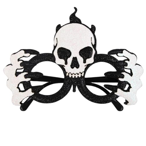AZIDWERYQ Halloween -Brillen, Glitzerschädel und Handskelettbrille Frames mit flexibles Bein, Halloween -Party -Gefälligkeiten für Cosplay und Foto -Requisiten, weiße Partydekorationen AZIDWERYQ Halloween -Brillen, Glitzerschädel und Handskelettbrille Frames mit flexibles Bein, Halloween -Party -Gefälligkeiten für Cosplay und Foto -Requisiten, weiße Partydekorationen von AZIDWERYQ