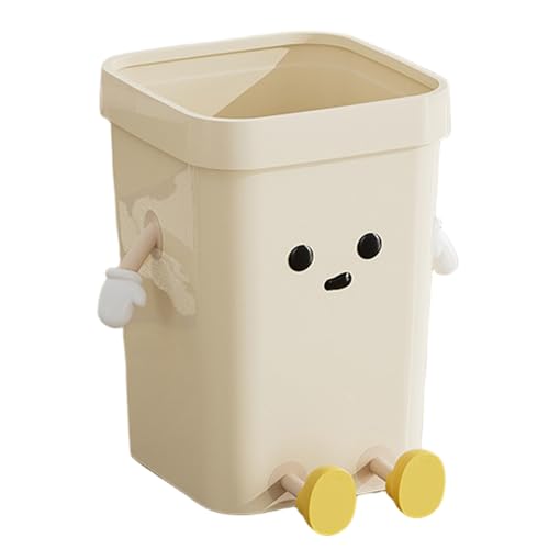 AZIDWERYQ Süßer Mülldose, 7l Pp Plastikmüll Can, süßer Cartoon -Müllbehälter mit Augen, Händen und Beinen, offener Abfallkorb für Küche, Büroschlafzimmer AZIDWERYQ Süßer Mülldose, 7l Pp Plastikmüll Can, süßer Cartoon -Müllbehälter mit Augen, Händen und Beinen, offener Abfallkorb für Küche, Büroschlafzimmer von AZIDWERYQ