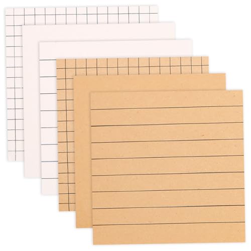 Sticky Notes 6PCS Self-Stick 420 Blätter Sticky Notes süß leicht zu posten wiederverwendbares Neutral für Schul- und Bürovorräte Süßes von AZIDWERYQ