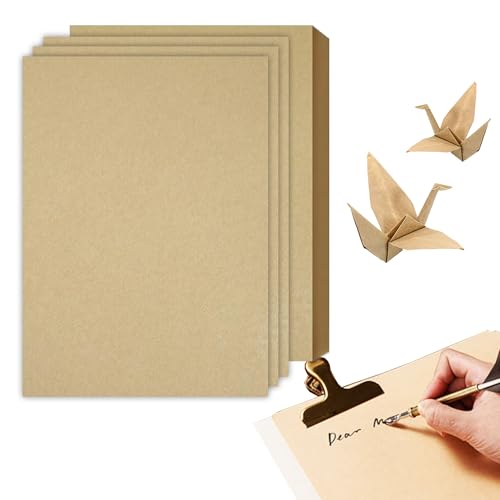 AZKEEGREY 200 Stück Kraftpapier A4, Urkundenpapier Bedruckbar, Vintage Papier für Einladungen Briefe Liebesbrief Motivpapier, Papyrus Papier AZKEEGREY 200 Stück Kraftpapier A4, Urkundenpapier Bedruckbar, Vintage Papier für Einladungen Briefe Liebesbrief Motivpapier, Papyrus Papier von AZKEEGREY