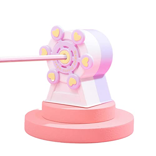 AZLNRMU Manueller Bleistiftspitzer – niedliches Design, Bleistiftspitzer mit Stifthalter, geeignet für Buntstifte, Kawaii bezaubernd für von AZLNRMU