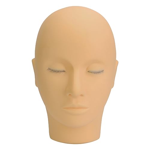 AZMUDE Wimpernverlängerungs-Mannequin-Kopf, 3D-Make-up-Mannequin-Kopf, 3-lagige Wimpern, Silikon-Übungstraining, Puppenkopf für Make-up-Übungsgesicht (#2) von AZMUDE