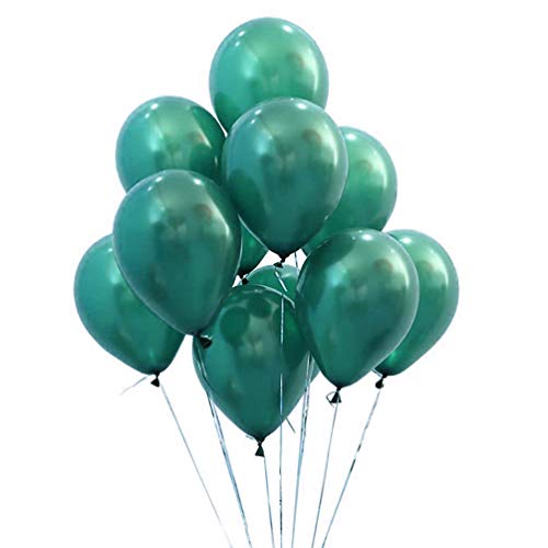 AZOWA Dunkelgrün Luftballons 100 Stück 30cm Latex-Ballons, Ballons für Weihnachtsfeiern Hochzeiten Kinderfeste Dekorationen von AZOWA