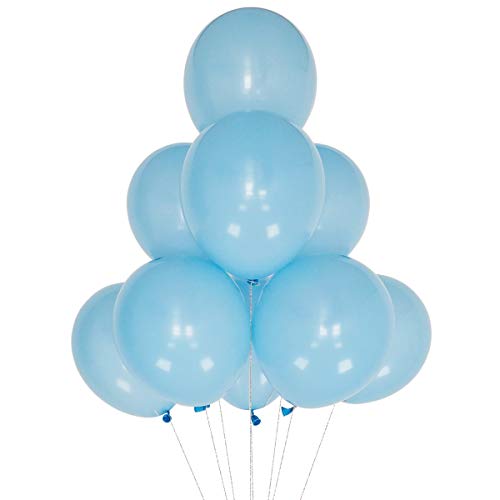 AZOWA Mattes Mattes Wasserblau Luftballons 100 Stück 30cm Latex-Ballons, Ballons für Weihnachtsfeiern Hochzeiten Kinderfeste Dekorationen von AZOWA