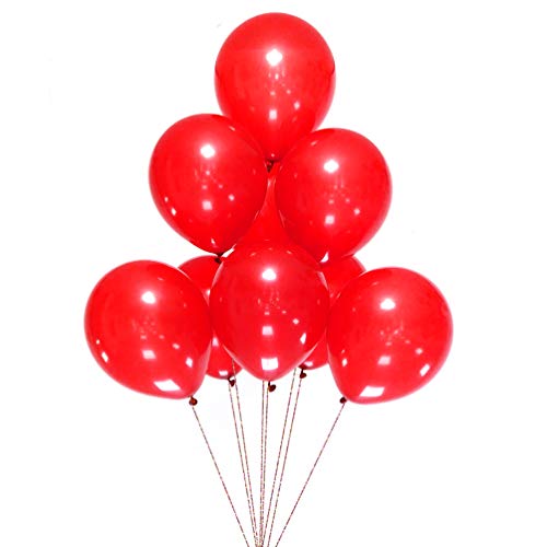 AZOWA Rot Luftballons 100 Stück 30cm Latex-Ballons, Ballons für Weihnachtsfeiern Hochzeiten Kinderfeste Dekorationen von AZOWA