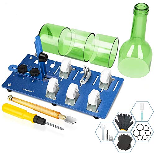 Glasflaschenschneider, verbesserte Flaschenschneidemaschine zum Schneiden von runden, ovalen Flaschen, Heimhandwerk, DIY-Glasschneider, Bündelwerkzeuge zum Schneiden von Wein, Bier, Whiskey, Glasflaschenschneider, verbesserte Flaschenschneidemaschine zum Schneiden von runden, ovalen Flaschen, Heimhandwerk, DIY-Glasschneider, Bündelwerkzeuge zum Schneiden von Wein, Bier, Whiskey, von AZSSMUK