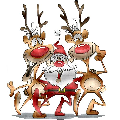 Teilweise Kreuzstich 14 Karat Weihnachtsmann und Rentier Stickerei DIY Handarbeit Teilweise Kreuzstich 14 Karat Weihnachtsmann und Rentier Stickerei DIY Handarbeit von AZURAOKEY