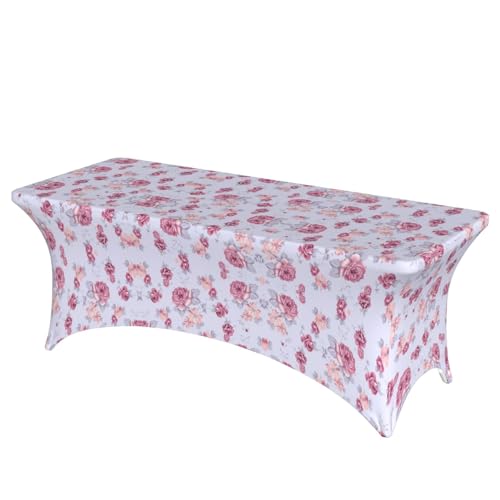 AZXMGOP Rote Rosen Blumendruck, stilvoll, rechteckig, elastisch, passend für große rechteckige oder ovale Tische AZXMGOP Rote Rosen Blumendruck, stilvoll, rechteckig, elastisch, passend für große rechteckige oder ovale Tische von AZXMGOP