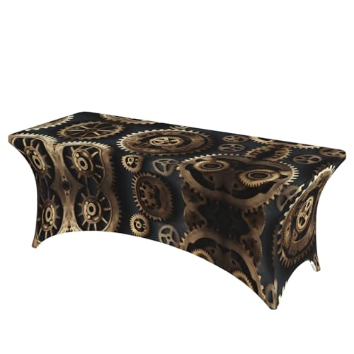 AZXMGOP Steampunk-Zahnrad-Druck, stilvoll, rechteckig, elastisch, passend für große rechteckige oder ovale Tische AZXMGOP Steampunk-Zahnrad-Druck, stilvoll, rechteckig, elastisch, passend für große rechteckige oder ovale Tische von AZXMGOP