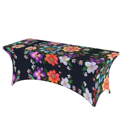 AZXMGOP Stilvolle rechteckige elastische Tischdecke mit Blumen-Diamant-Gemälden, passend für große rechteckige oder ovale Tische AZXMGOP Stilvolle rechteckige elastische Tischdecke mit Blumen-Diamant-Gemälden, passend für große rechteckige oder ovale Tische von AZXMGOP