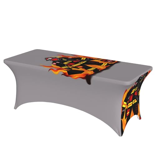 AZXMGOP Stilvolle rechteckige elastische Tischdecke mit Feuerwehrmann-Motiv, passend für große rechteckige oder ovale Tische AZXMGOP Stilvolle rechteckige elastische Tischdecke mit Feuerwehrmann-Motiv, passend für große rechteckige oder ovale Tische von AZXMGOP