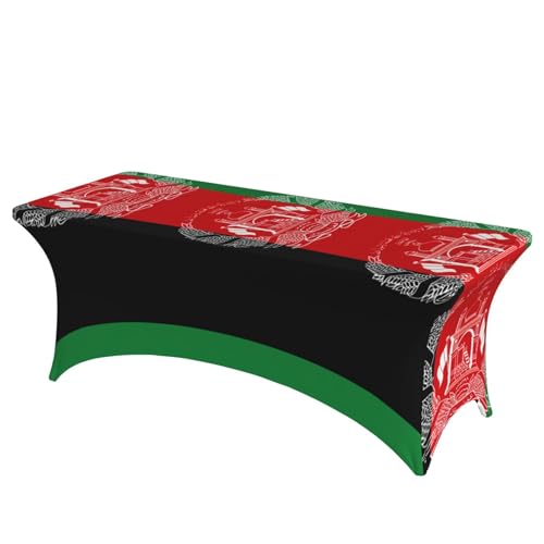 AZXMGOP Stilvolle rechteckige elastische Tischdecke mit Flagge von Afghanistan, passend für große rechteckige oder ovale Tische AZXMGOP Stilvolle rechteckige elastische Tischdecke mit Flagge von Afghanistan, passend für große rechteckige oder ovale Tische von AZXMGOP